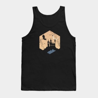 Dragon Flying Over Castle Tank Top